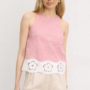 NWT STAUD Mika Linen Top